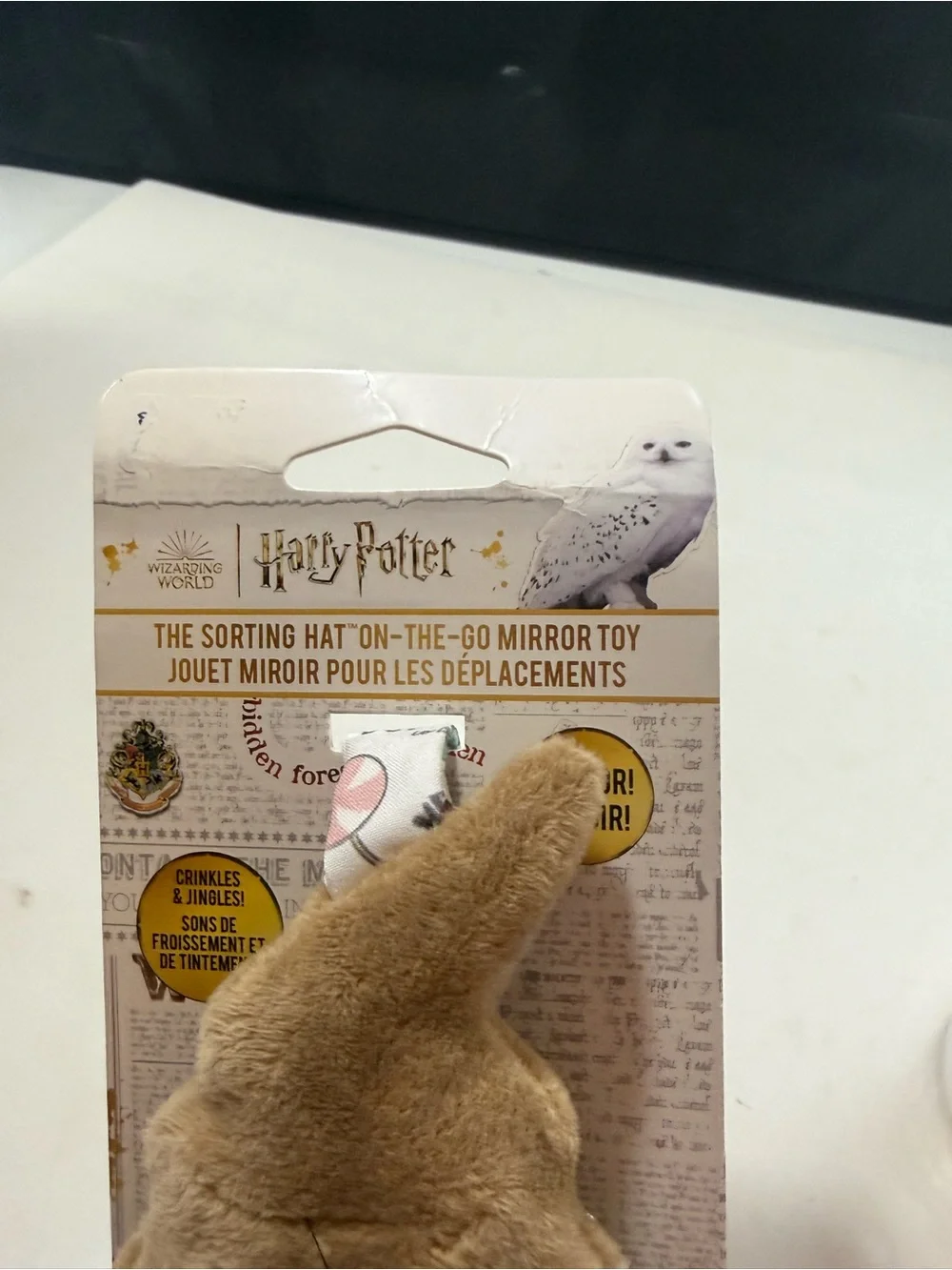 Infant/Baby Harry Potter Sorting Hat Mirror On The Go Rattle Plush Toy NEW